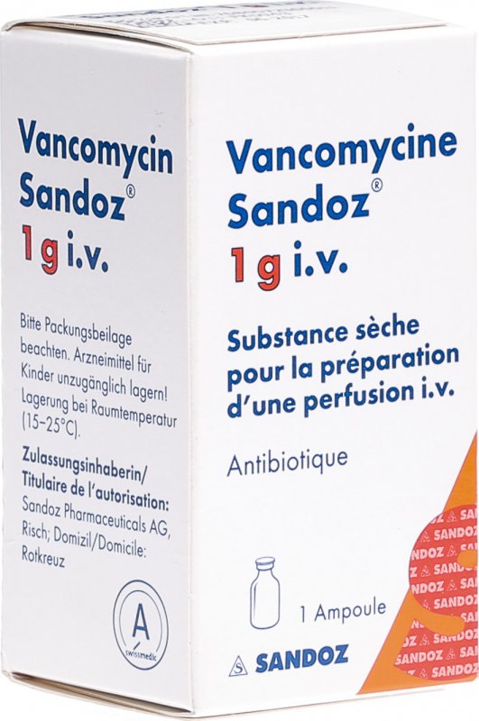 VANCOMYCINE Sandoz subst sèche 1 g i.v. flac