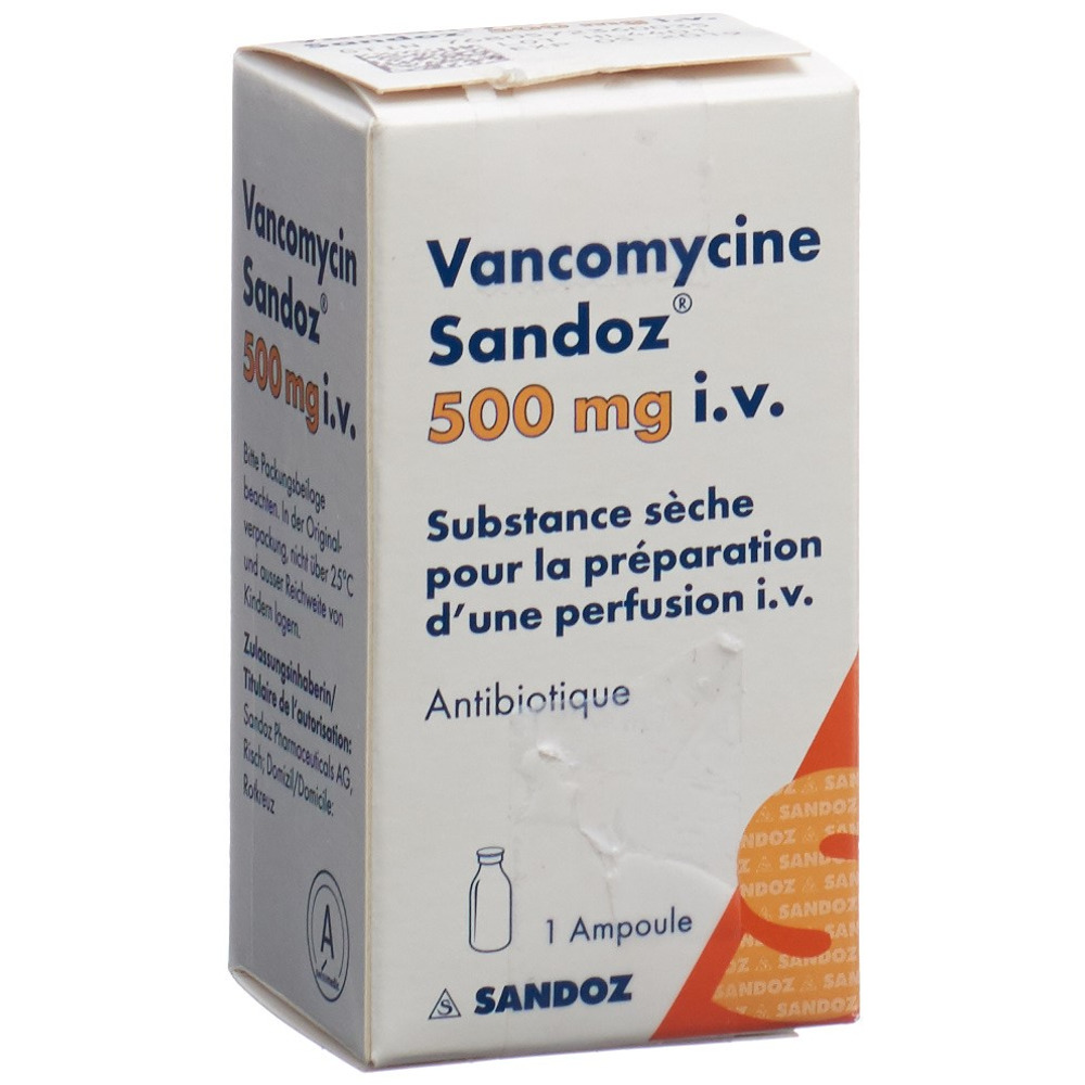 VANCOMYCINE Sandoz subst sèche 500 mg i.v. flac