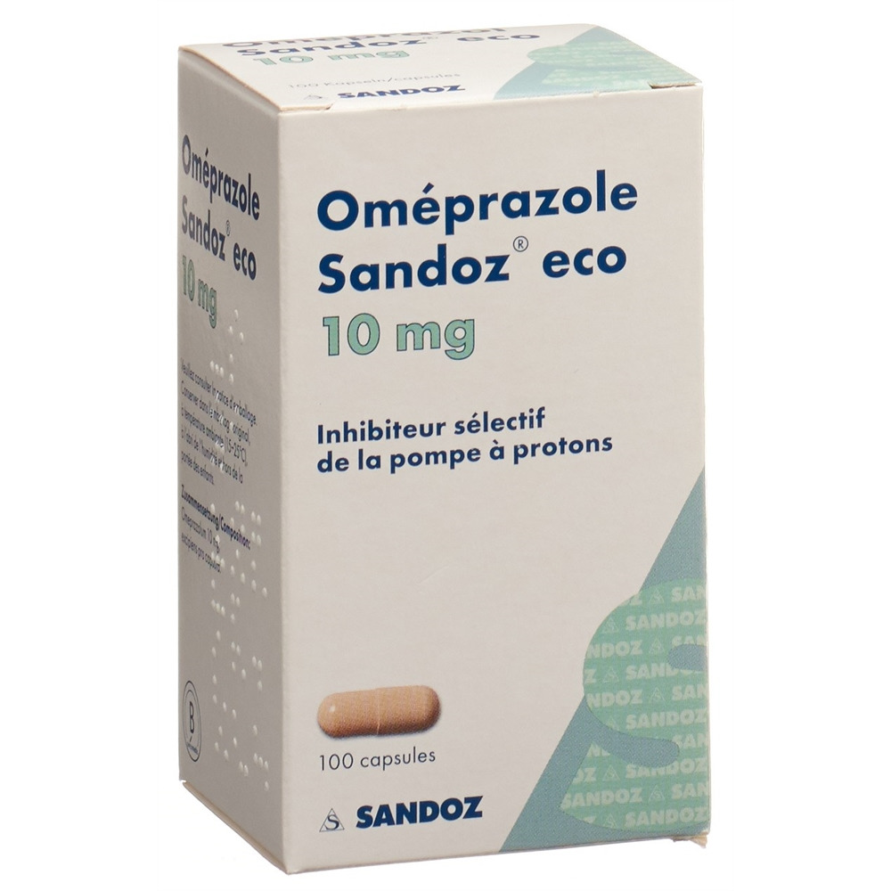OMEPRAZOLE Sandoz eco caps 10 mg bte 100 pce