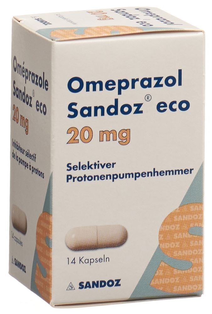 OMEPRAZOLE Sandoz eco caps 20 mg bte 14 pce