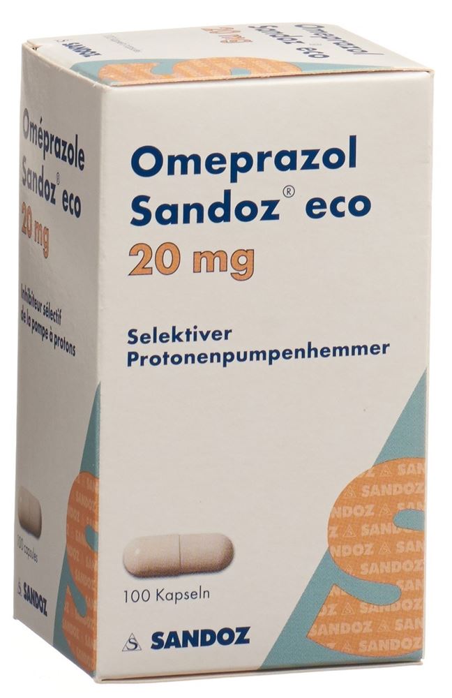 OMEPRAZOLE Sandoz eco caps 20 mg bte 100 pce