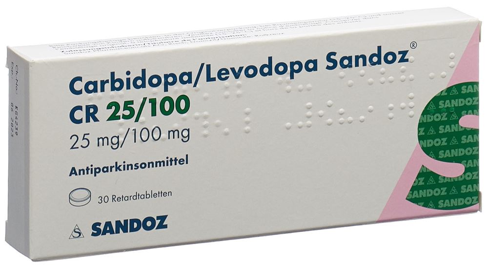 Carbidopa/Levodopa Sandoz CR 25/100, Retardtabletten