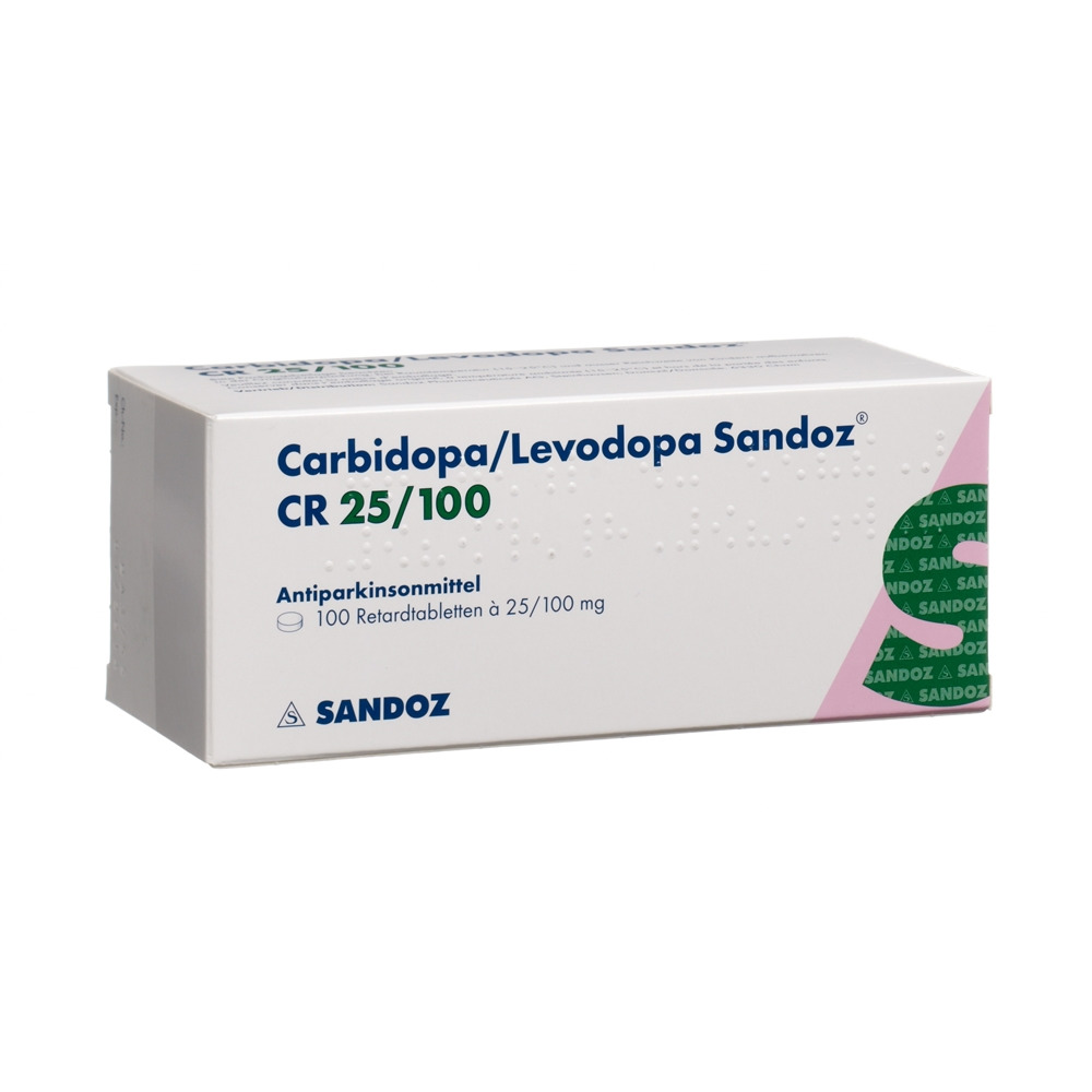 CARBIDO/LEVODO Sandoz CR cpr ret 25/100mg 100 pce