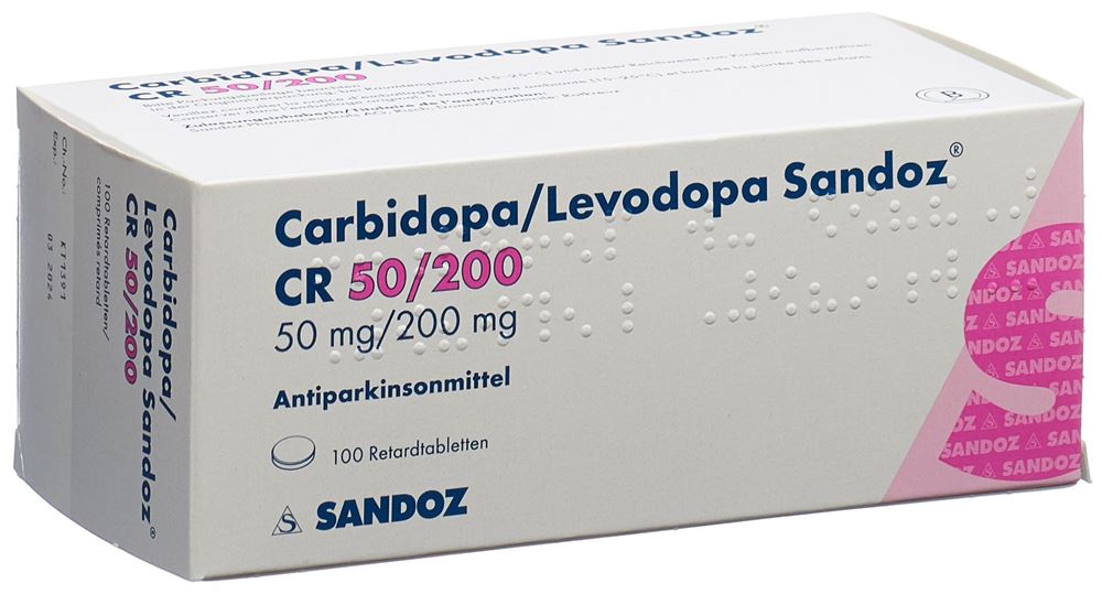 Carbidopa/Levodopa Sandoz CR 50/200, Retardtabletten