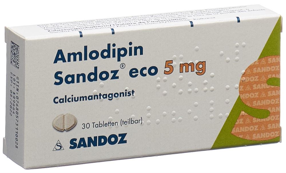 AMLODIPINE Sandoz eco cpr 5 mg 30 pce