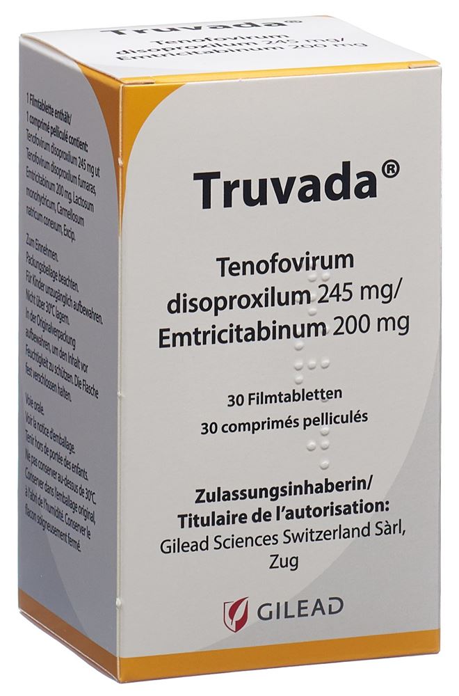TRUVADA cpr pell 245mg/200mg bte 30 pce
