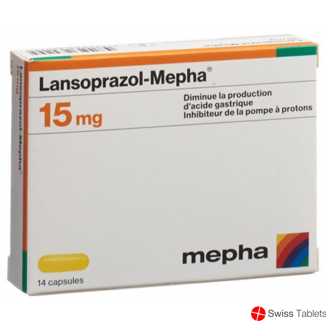LANSOPRAZOL Mepha caps 15 mg bte 100 pce