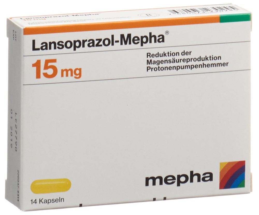 LANSOPRAZOL Mepha caps 15 mg 14 pce