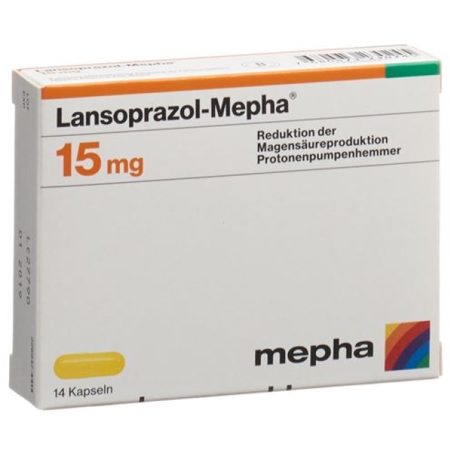 LANSOPRAZOL Mepha caps 15 mg 14 pce