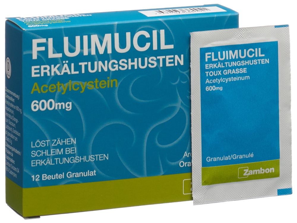 FLUIMUCIL toux grasse gran 600 mg 12 pce
