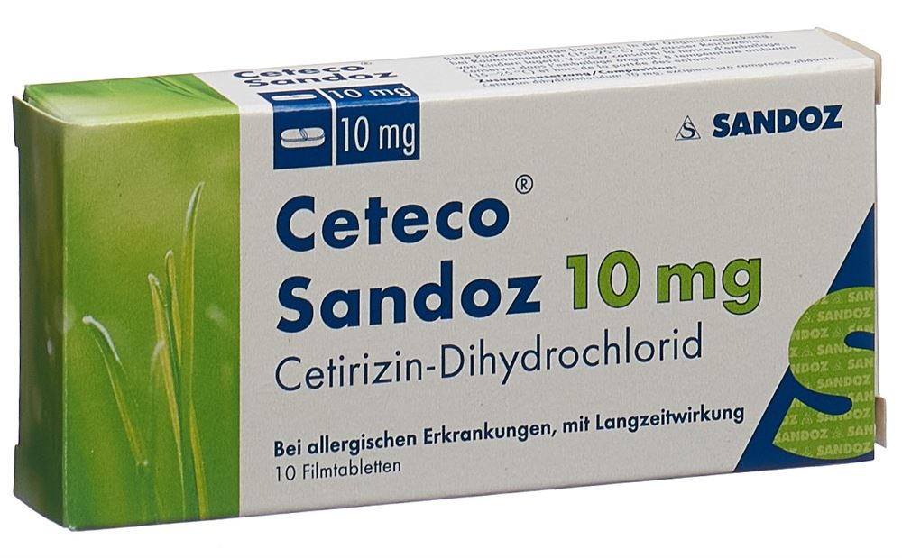 CETECO Sandoz cpr pell 10 mg 10 pce