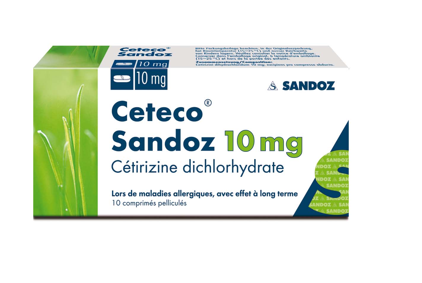 CETECO Sandoz cpr pell 10 mg 10 pce