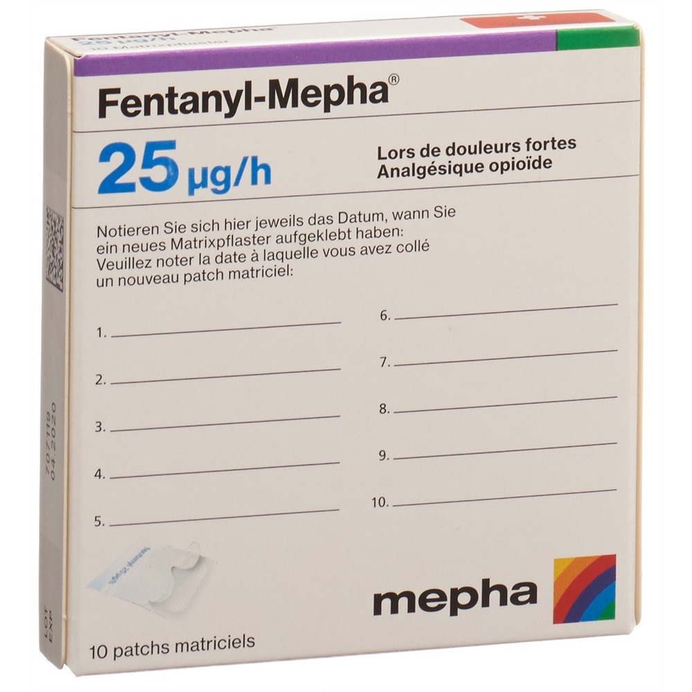 Fentanyl-Mepha 25, transdermale Pflaster