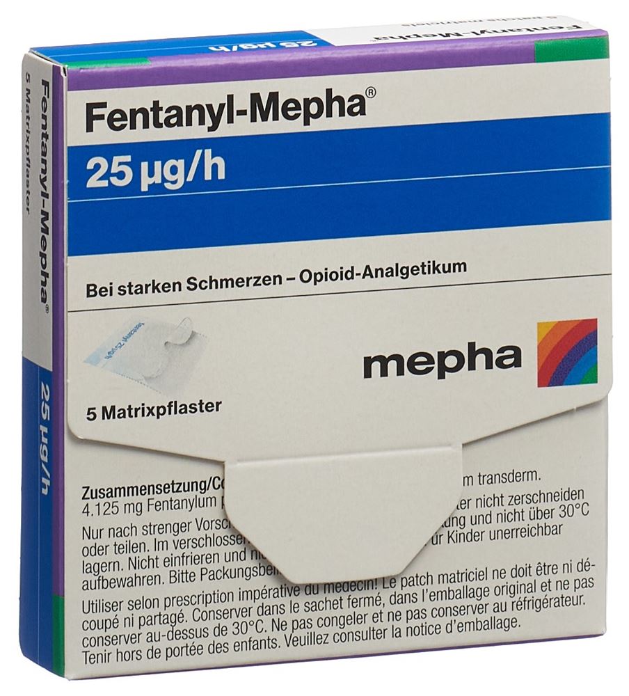 FENTANYL Mepha patch mat 25 mcg/h 5 pce