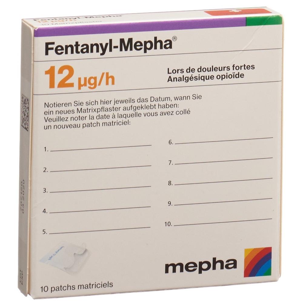 FENTANYL Mepha patch mat 12 mcg/h 10 pce
