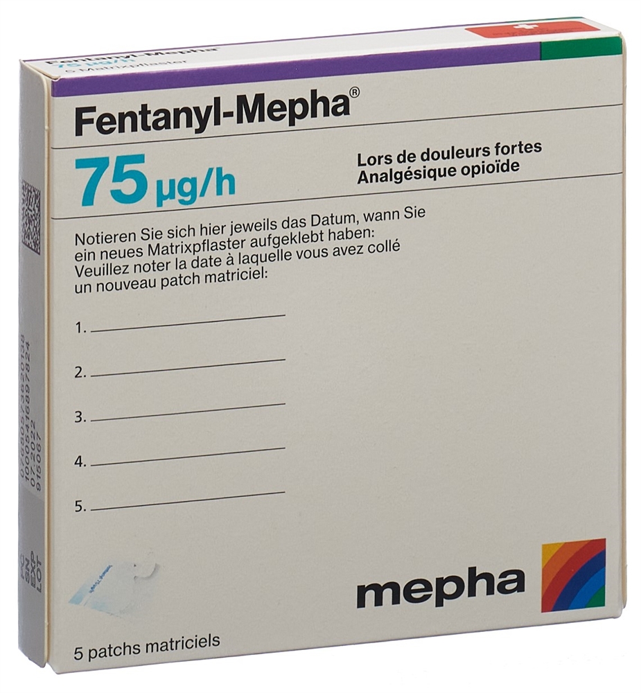 Fentanyl-Mepha 75, transdermale Pflaster