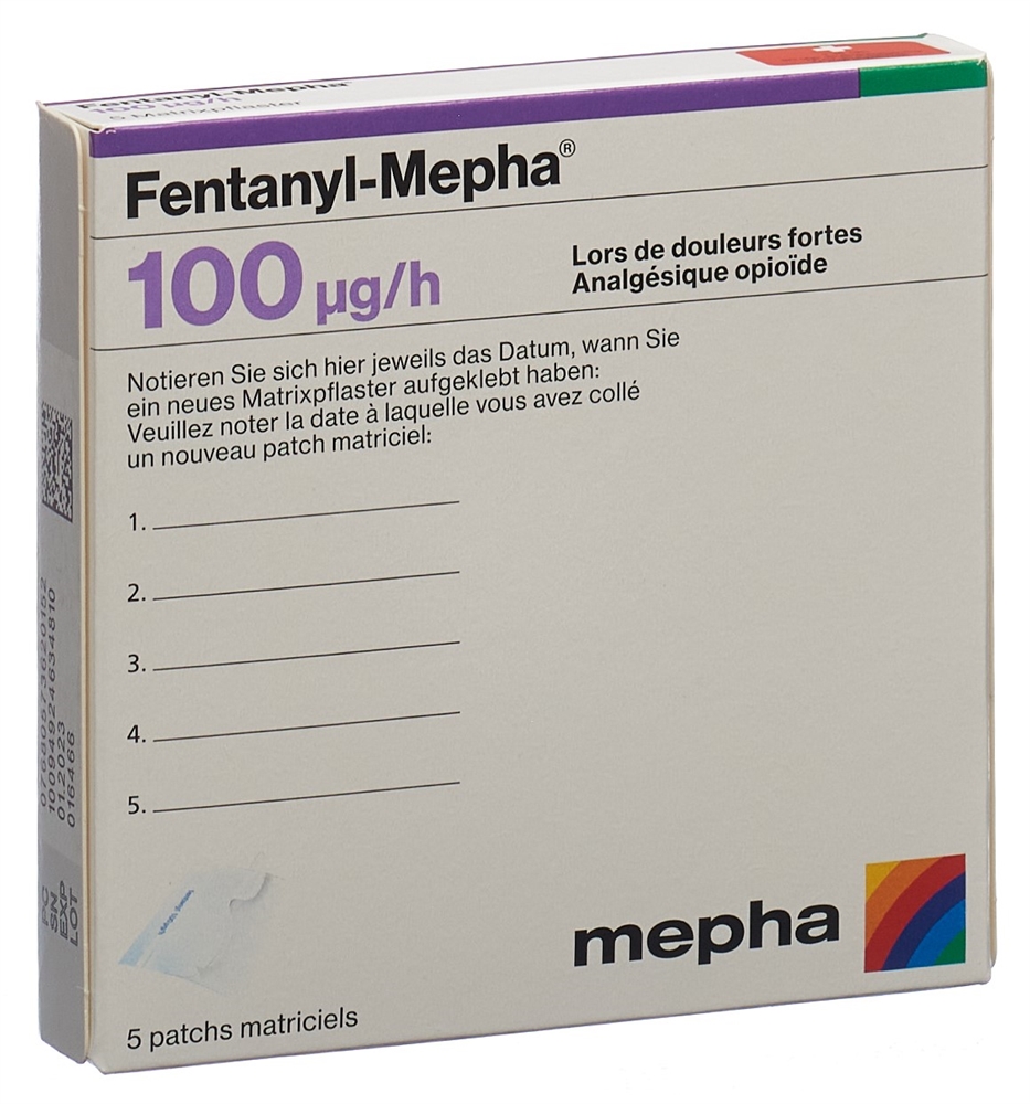 FENTANYL Mepha patch mat 100 mcg/h 5 pce