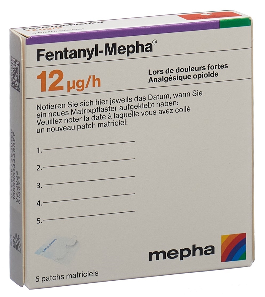 FENTANYL Mepha patch mat 12 mcg/h 5 pce
