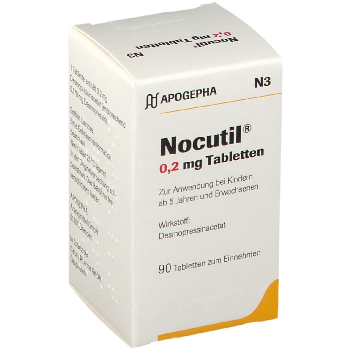 NOCUTIL cpr 0.2 mg bte 30 pce