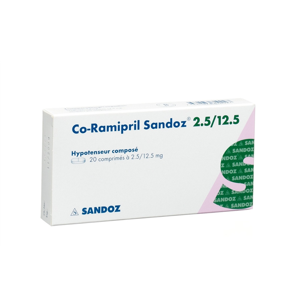 CO-RAMIPRIL Sandoz cpr 2.5/12.5 20 pce