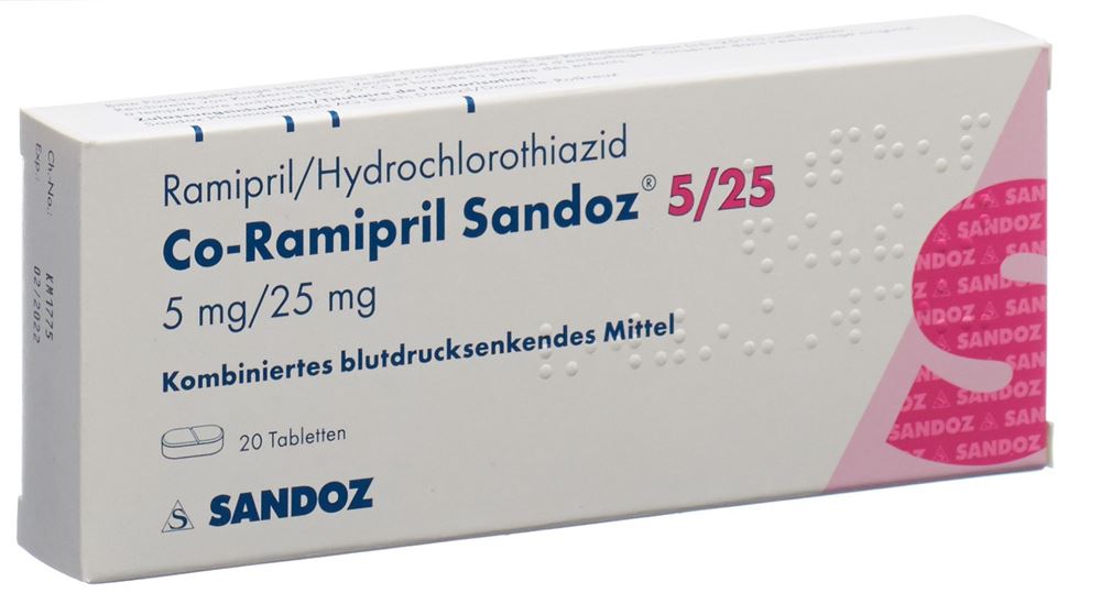 CO-RAMIPRIL Sandoz cpr 5/25 20 pce