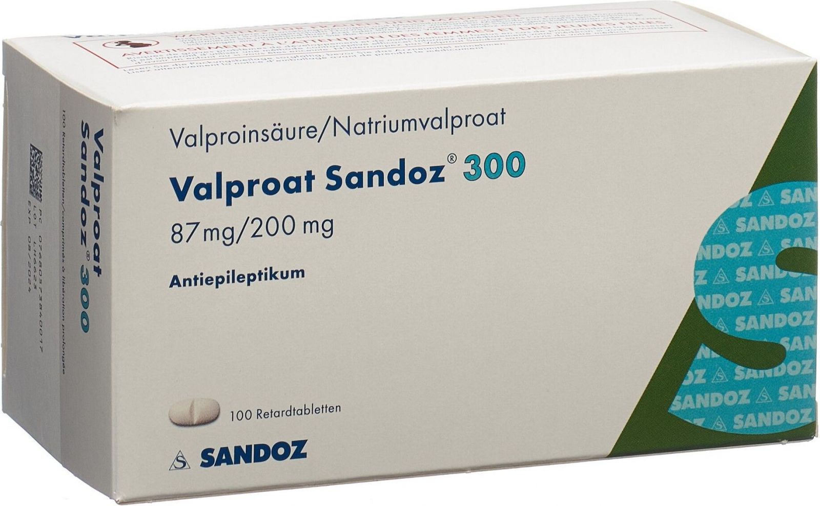VALPROAT Sandoz cpr ret 300 mg 100 pce