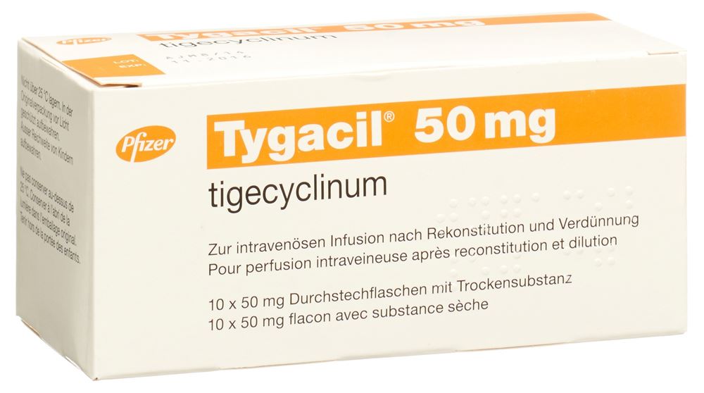 Tygacil 50 mg, Pulver für ein Konzentrat zur Herstellung einer Infusionslösung