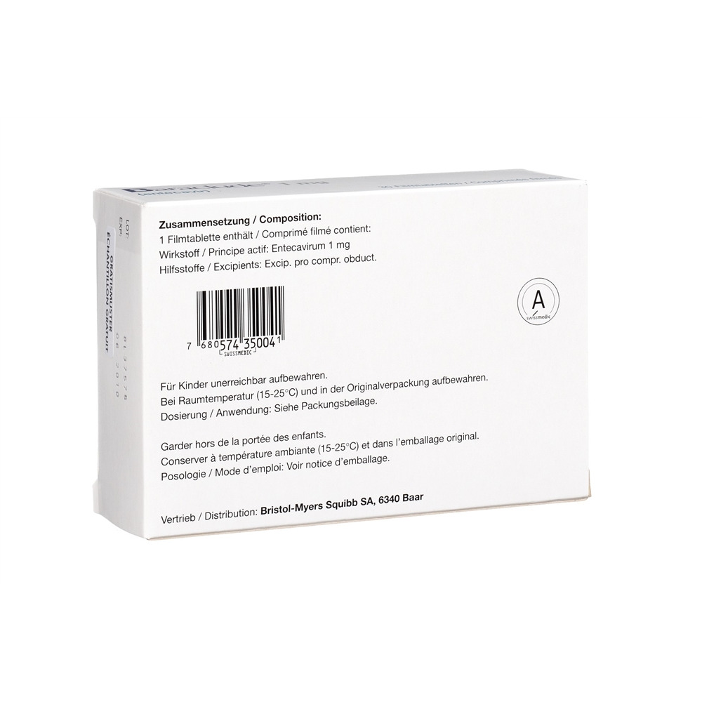 Baraclude 1 mg, Filmtabletten