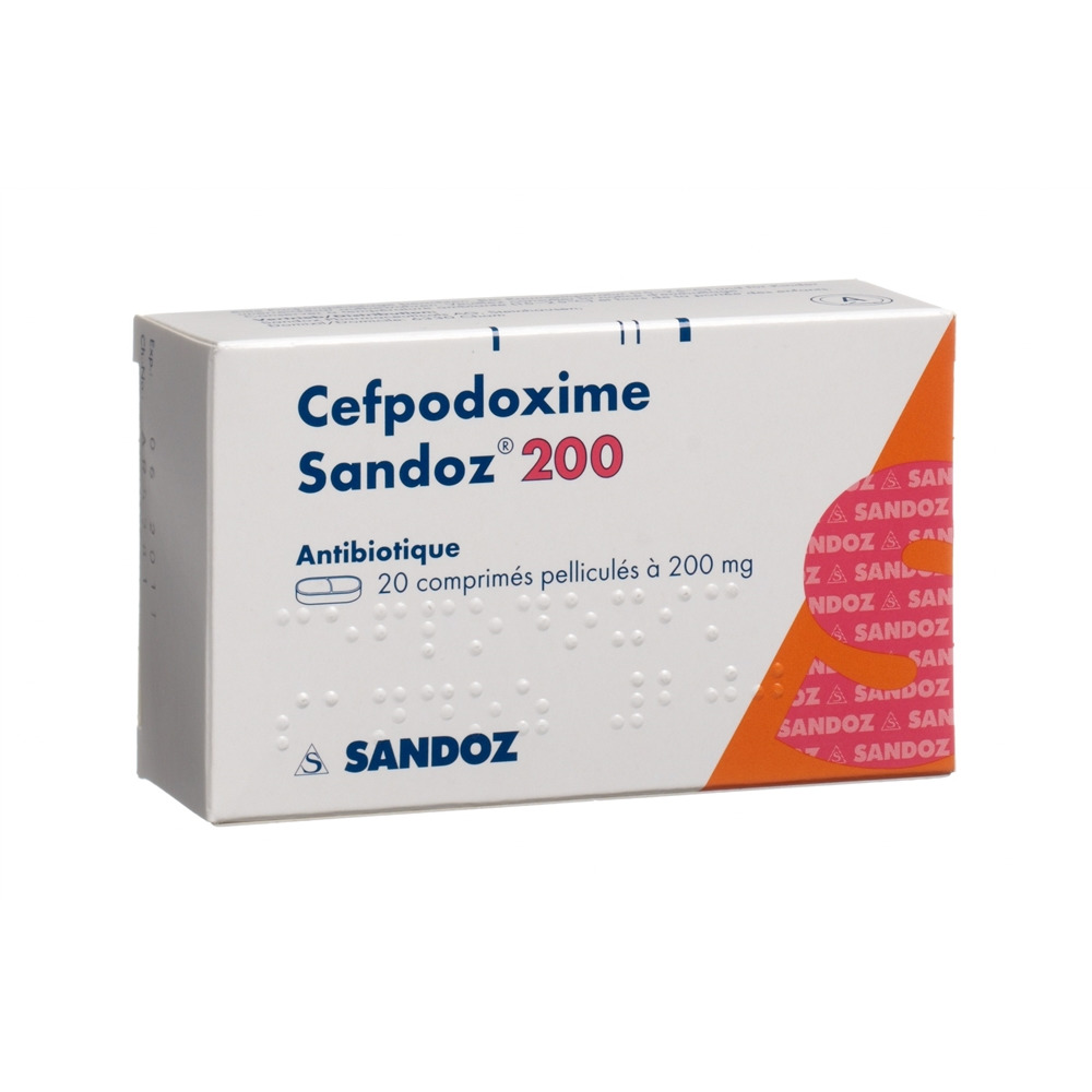 CEFPODOXIME Sandoz cpr pell 200 mg 20 pce