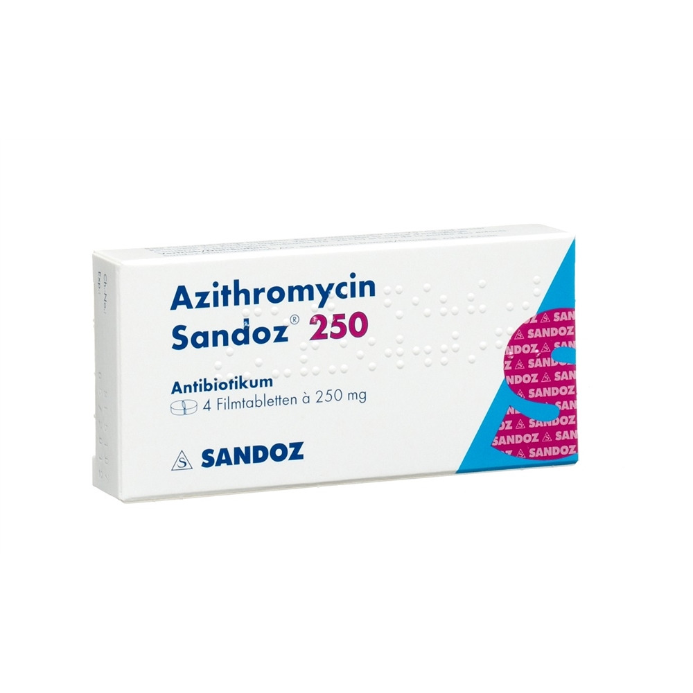 AZITHROMYCINE Sandoz cpr pell 250 mg 4 pce