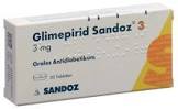 Glimépiride Sandoz, cpr 3 mg , 30 pce