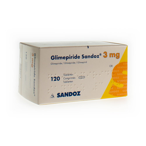 Glimépiride Sandoz, cpr 3 mg , 30 pce