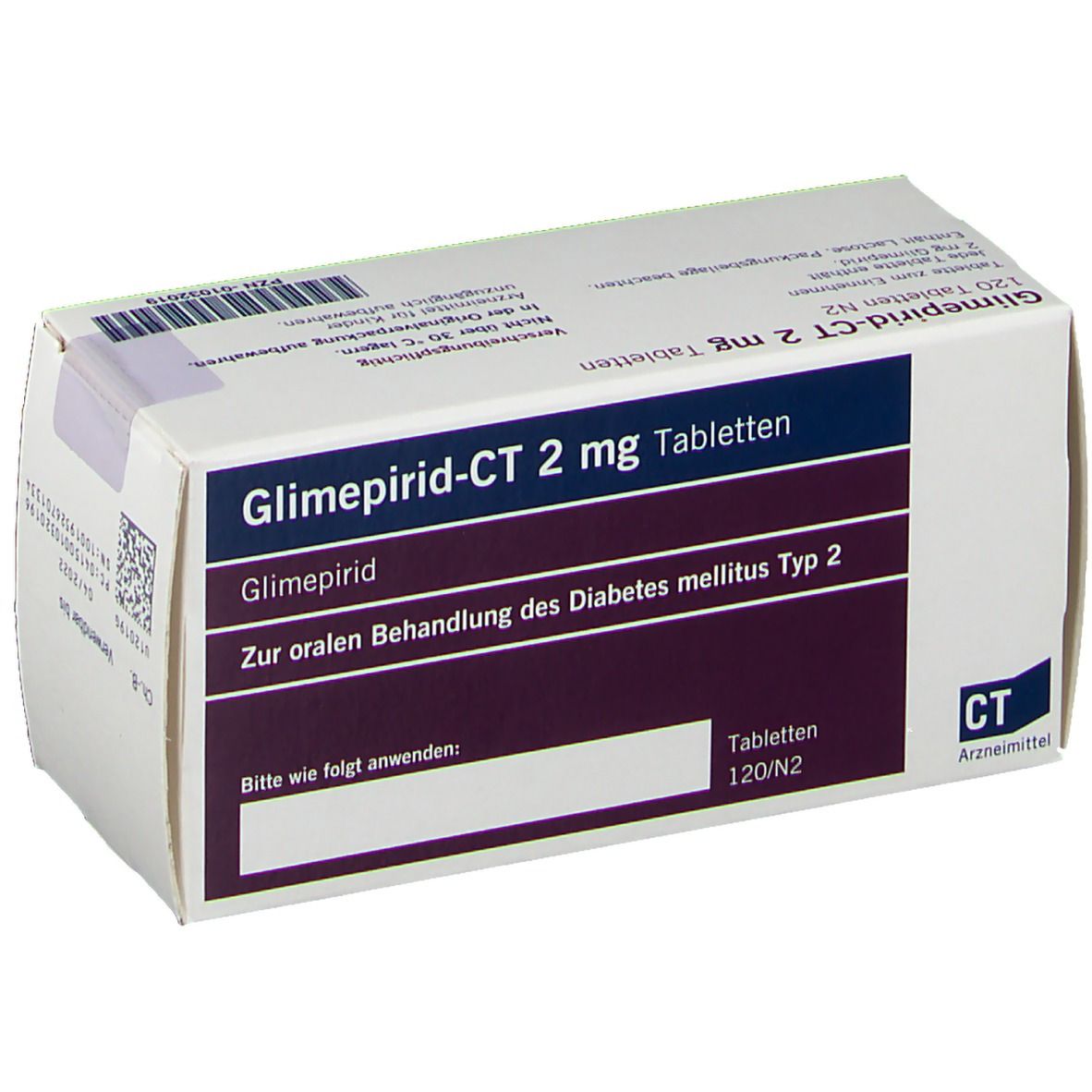 GLIMEPIRIDE Zentiva cpr 2 mg 120 pce
