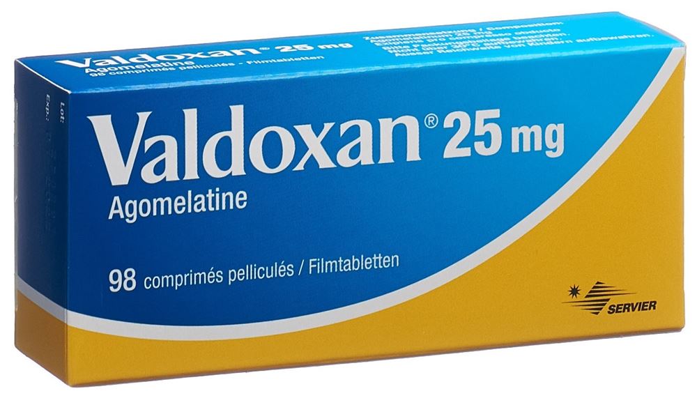 Valdoxan 25 mg, comprimés pelliculés
