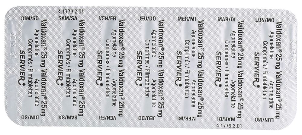 Valdoxan 25 mg, comprimés pelliculés