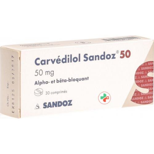 CARVEDILOL Sandoz cpr 50 mg 30 pce