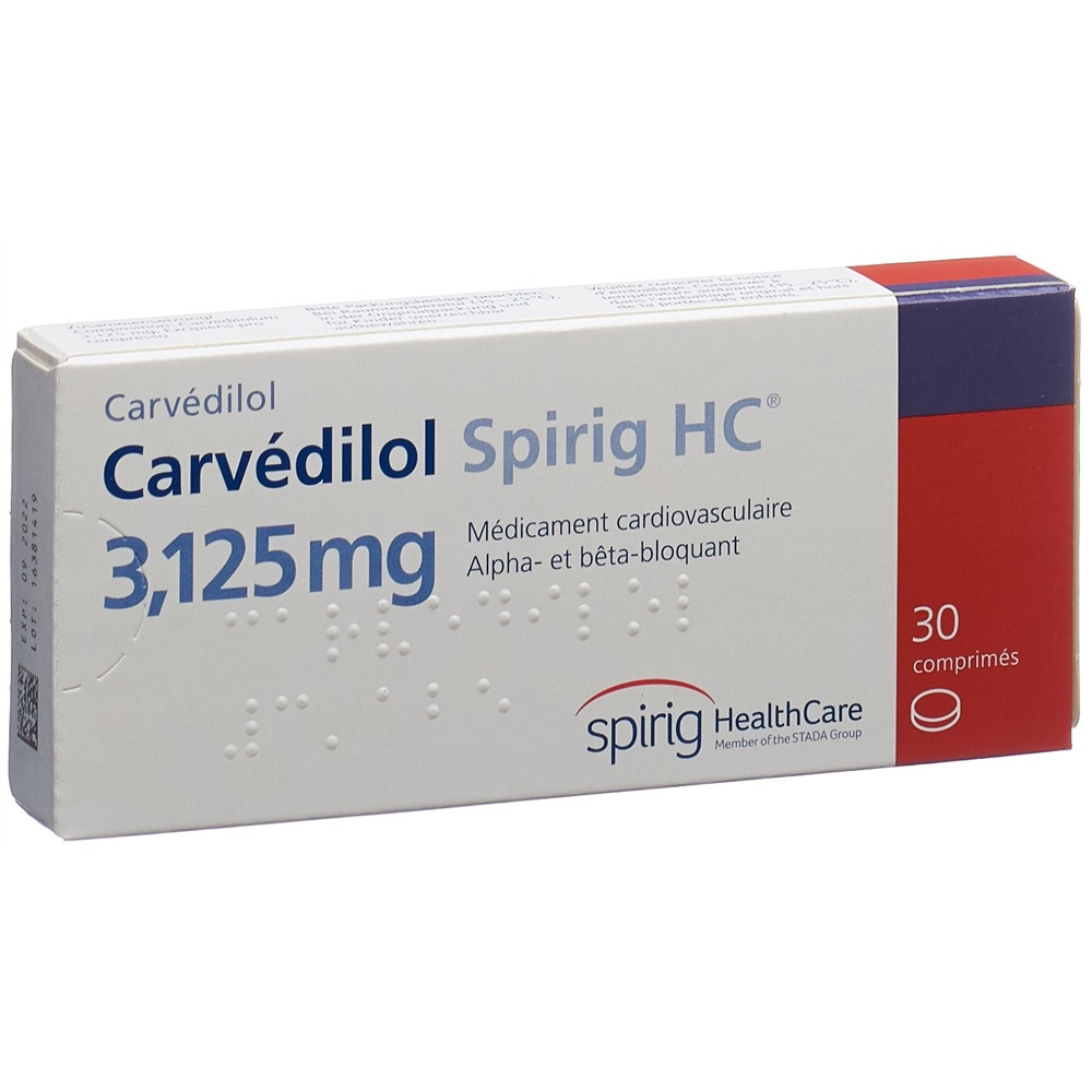 CARVEDILOL Spirig HC cpr 3.125 mg 30 pce