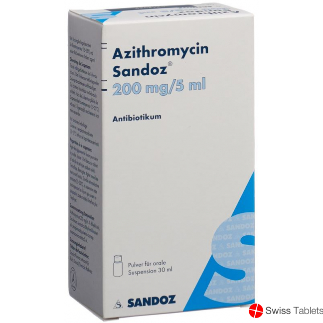 Azithromycin Sandoz, Pulver zur Herstellung einer Suspension zum Einnehmen