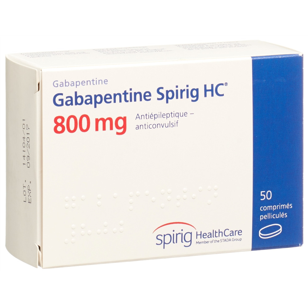 GABAPENTINE Spirig HC cpr pellic 800 mg 50 pce