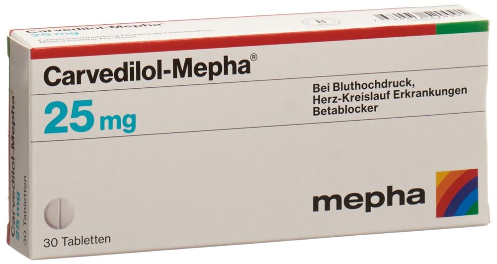CARVEDILOL Mepha cpr 25 mg 30 pce
