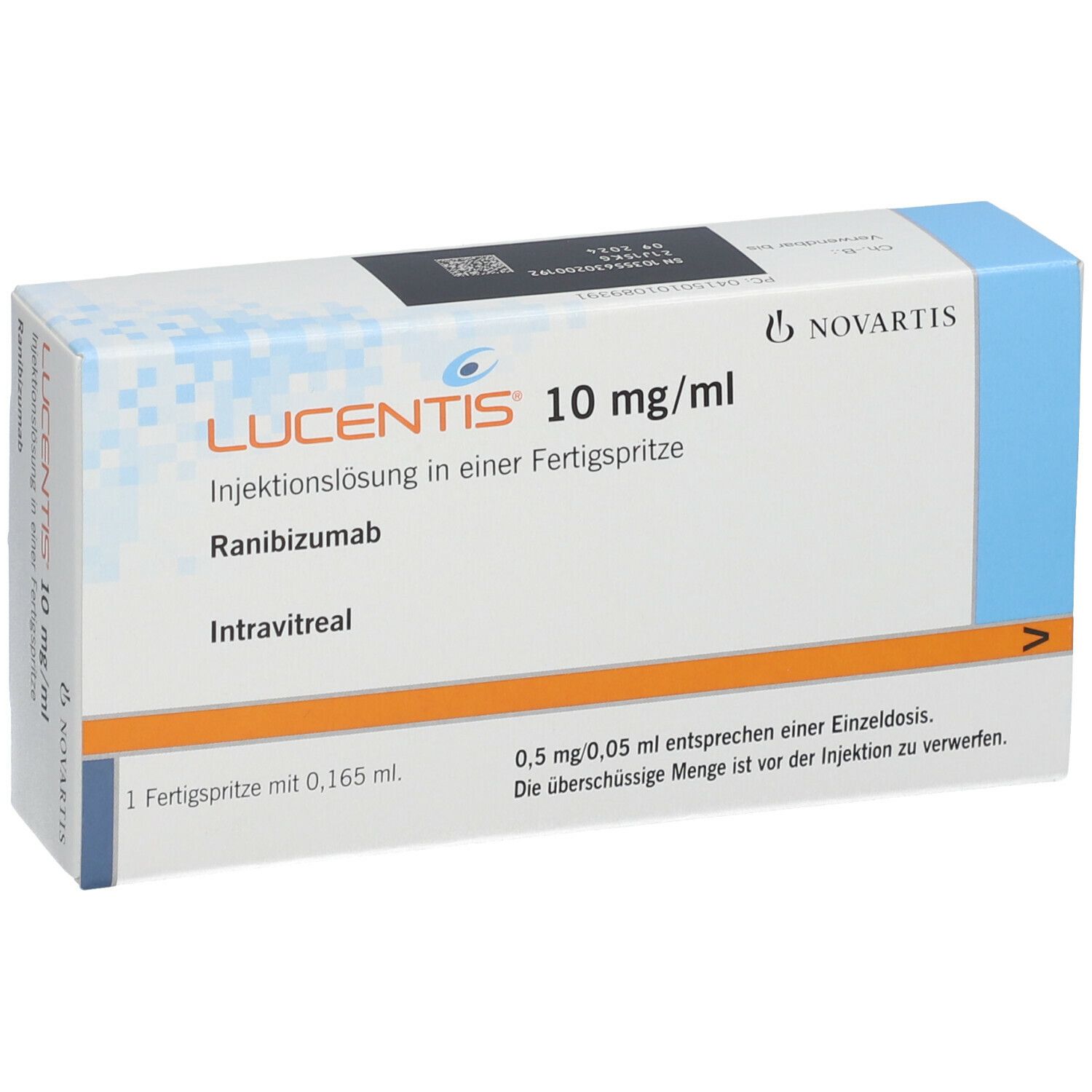 Lucentis, Injektionslösung zur intravitrealen Anwendung in Durchstechflasche