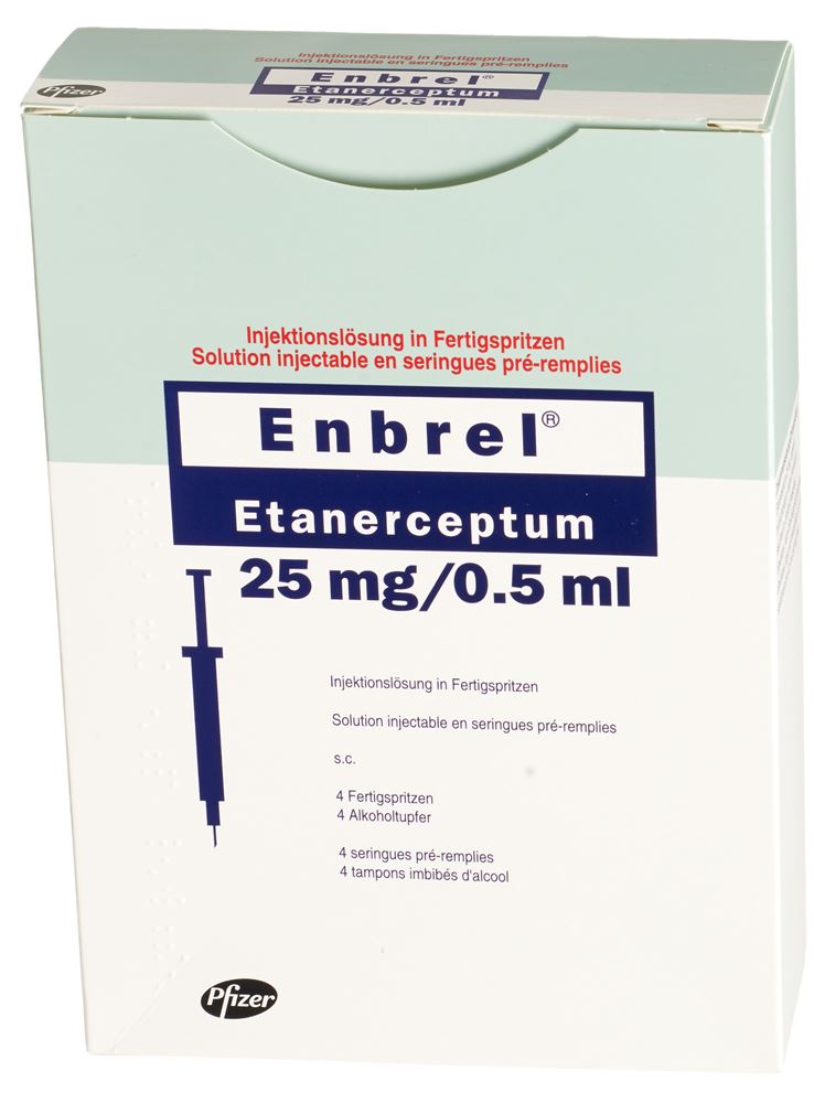 ENBREL sol inj 25 mg/0.5ml 4 ser pré 0.5 ml