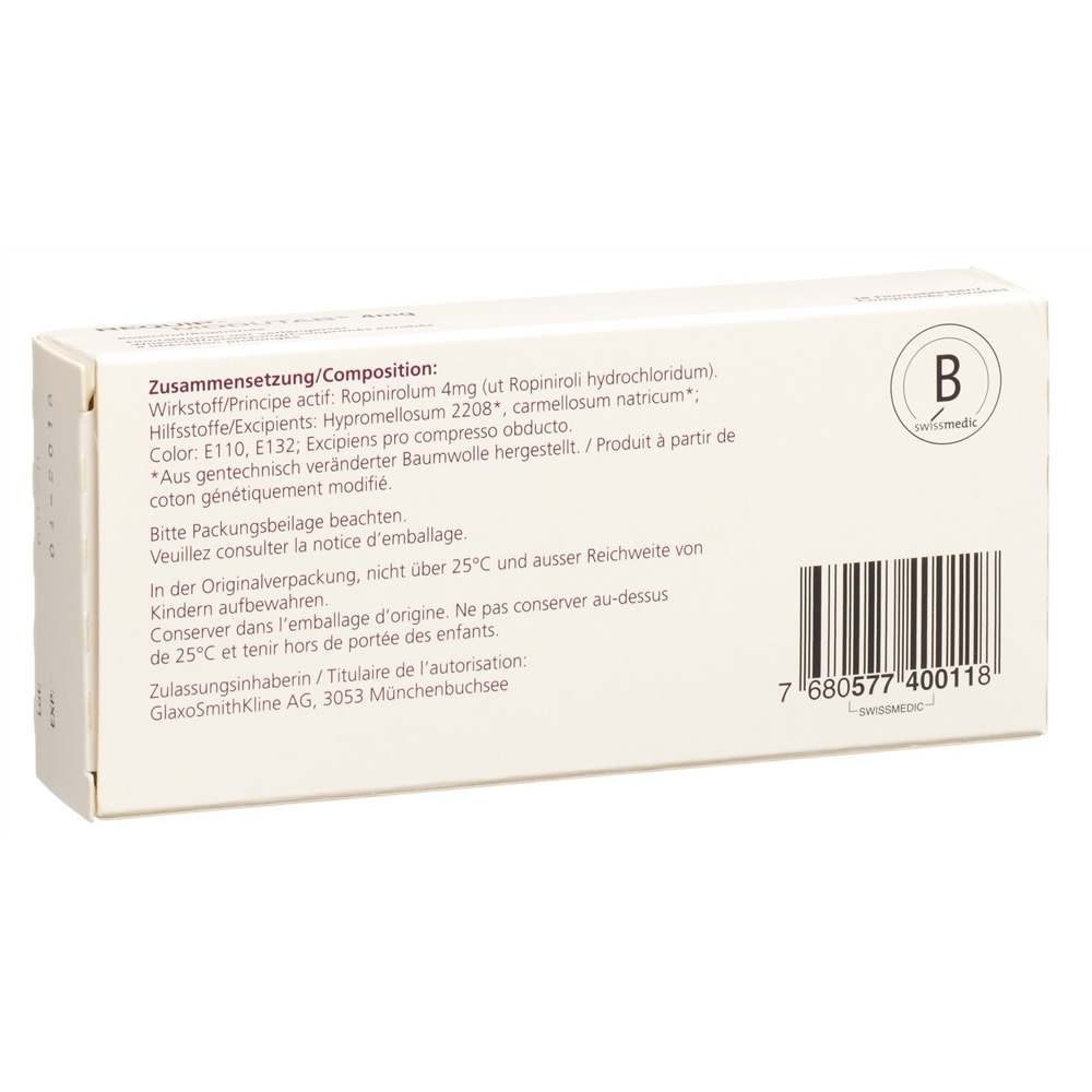 REQUIP Modutab cpr pell 4 mg 28 pce