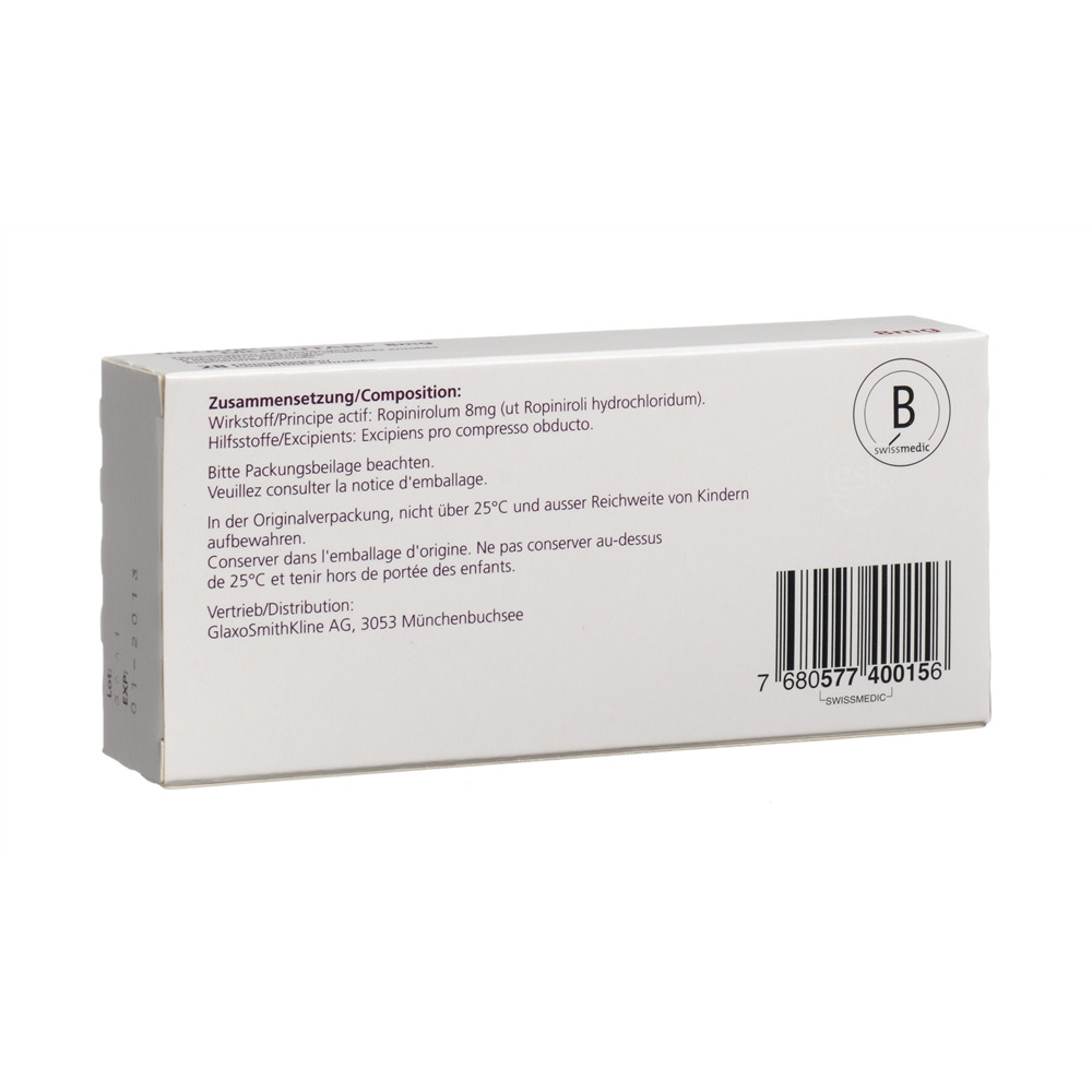 REQUIP Modutab cpr pell 8 mg 28 pce