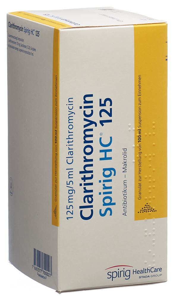 Clarithromycin Spirig HC 125, Granulat zur Herstellung einer Suspension zum Einnehmen