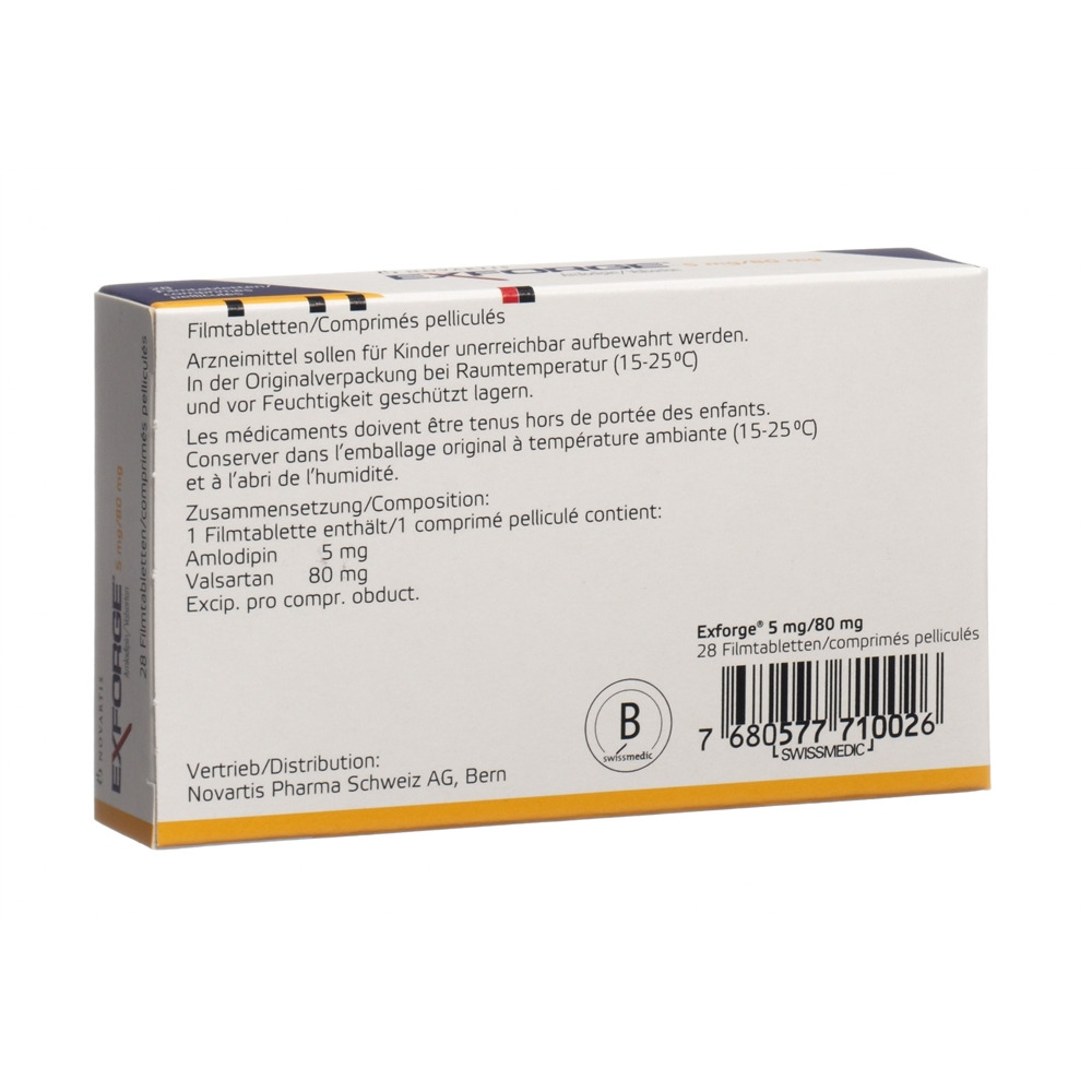 Exforge 5/80 mg, Filmtabletten