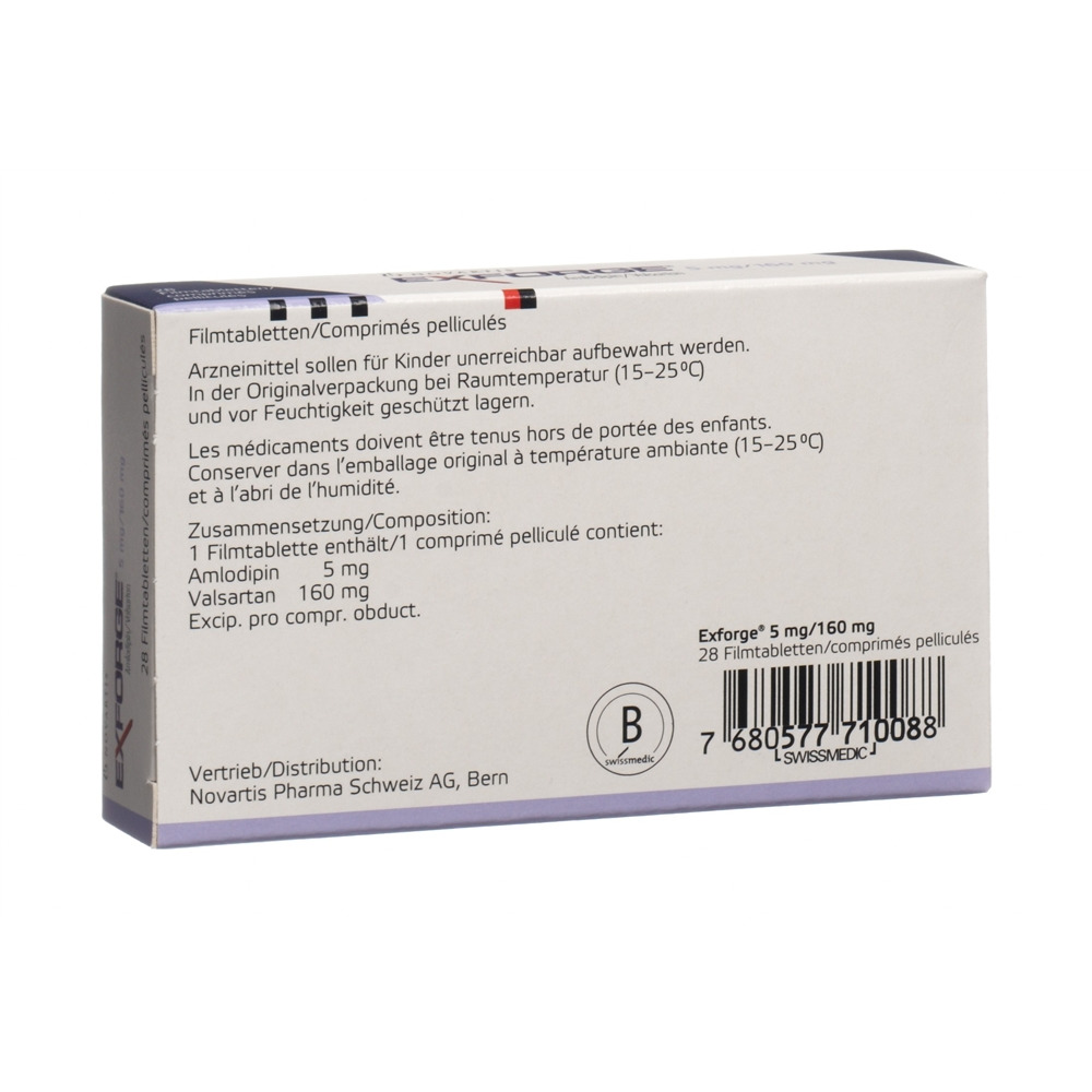 EXFORGE cpr pell 5mg/160mg 28 pce