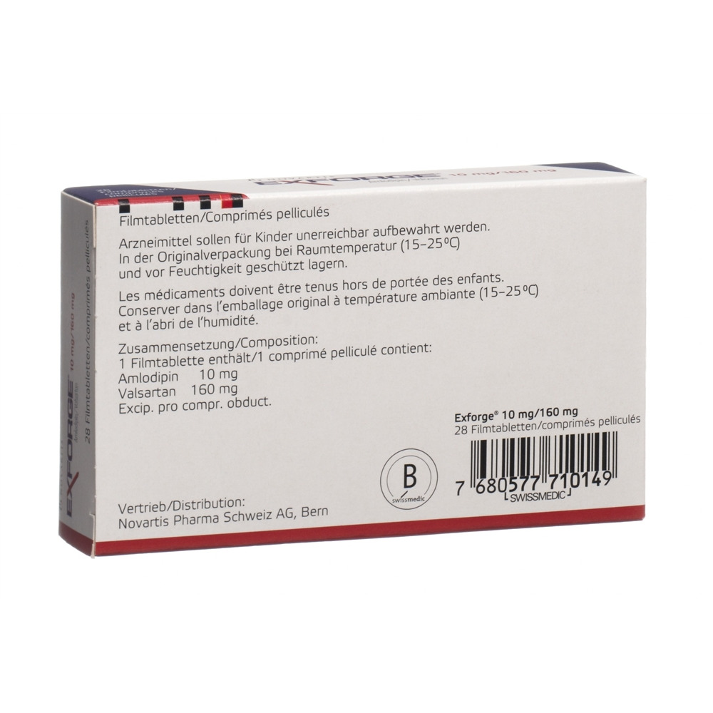 EXFORGE cpr pell 10mg/160mg 28 pce