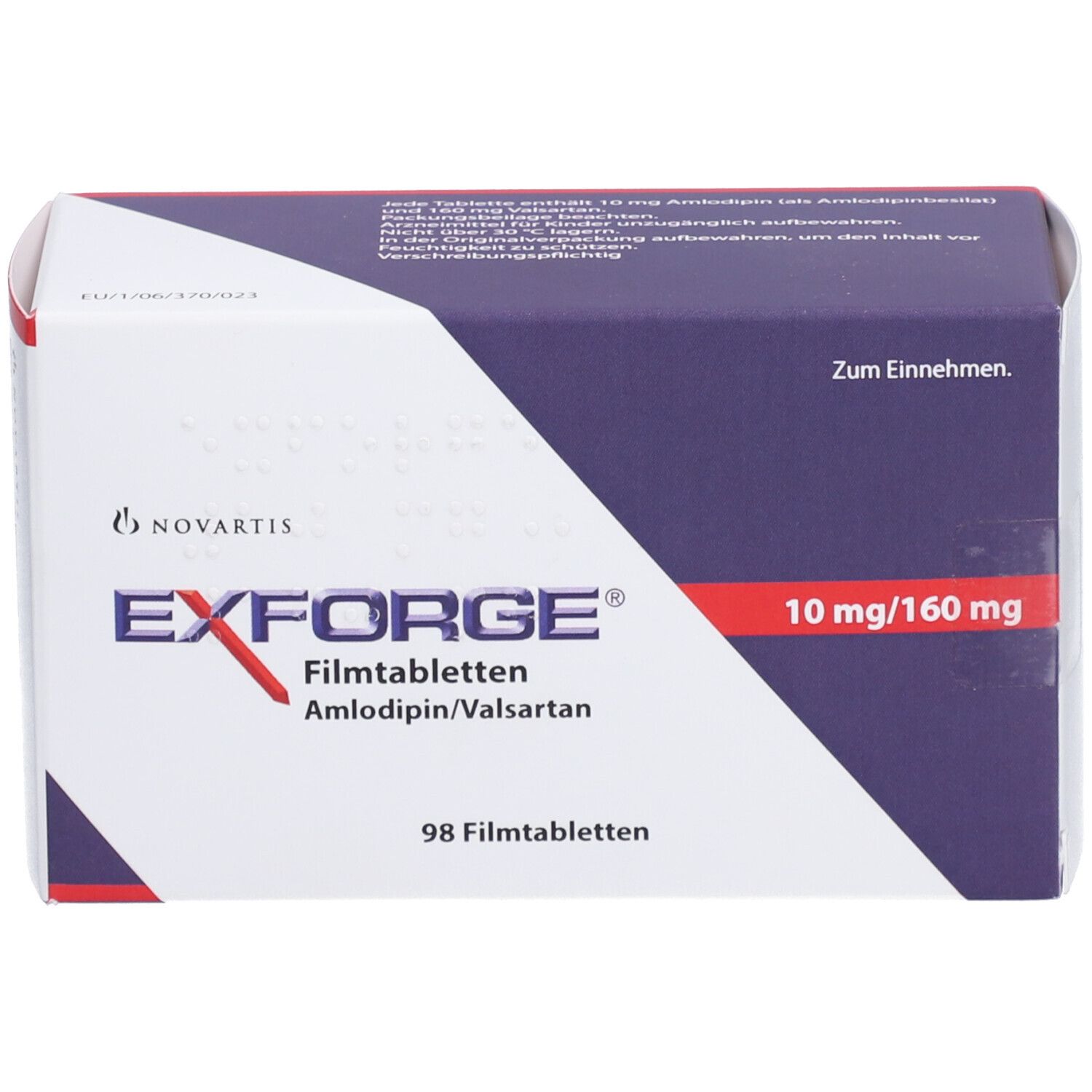 EXFORGE cpr pell 10mg/160mg 98 pce