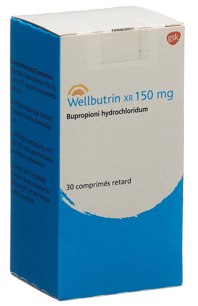 WELLBUTRIN XR cpr ret 150 mg bte 30 pce